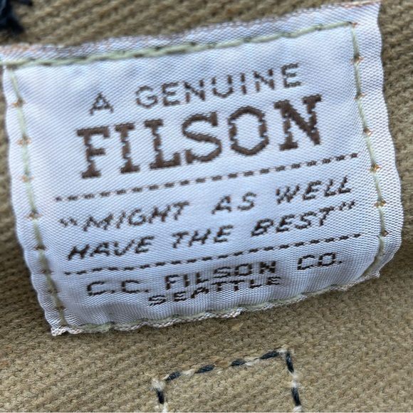 Filson Small unisex Rugged Twill canvas Tan Crossbody Field Bag 9” - Picture 5 of 9